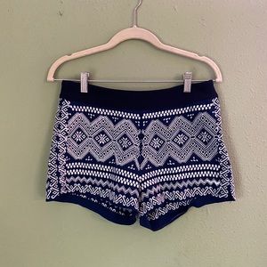 THML Navy Embroidered Shorts